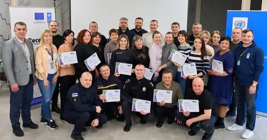 Фото Солоницівської селищної ради У Полтаві пройшов тренінг, організований UNDP в Україні за фінансової підтримки ЄС. Активну участь у ньому взяли представники Солоницівської громади, які є членами робочих груп із громадської безпеки та відновлення.